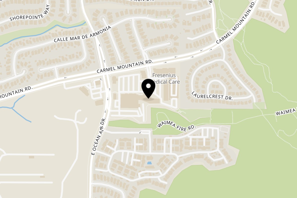 Map showing the location of Porkyland Mexican Grill Torrey Hills on 4645 Carmel Mountain Rd #201 in San Diego
